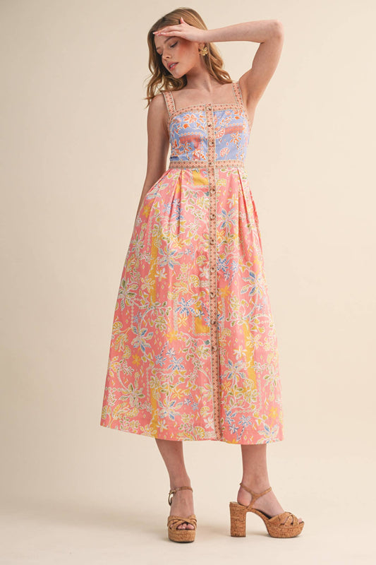 MK Floral Midi Dress