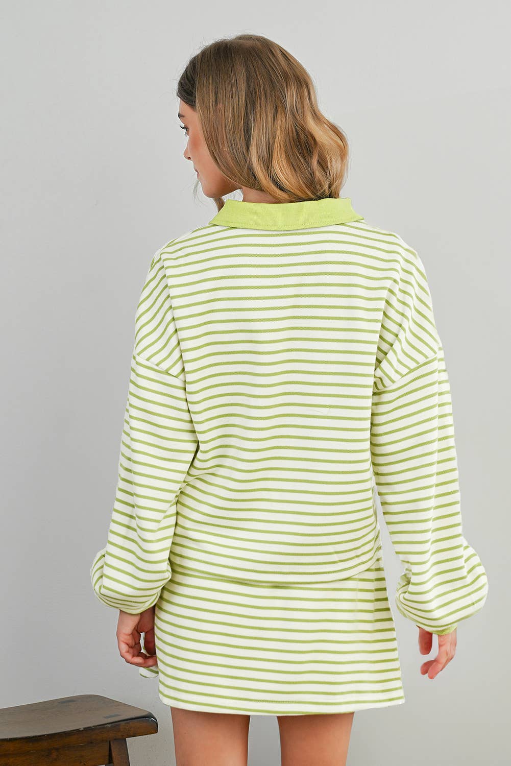Sissy Stripe Green Pullover & Skort