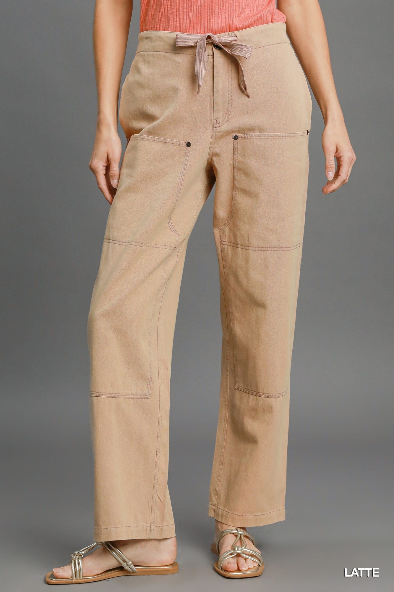 Chris Drawstring Khaki Pant
