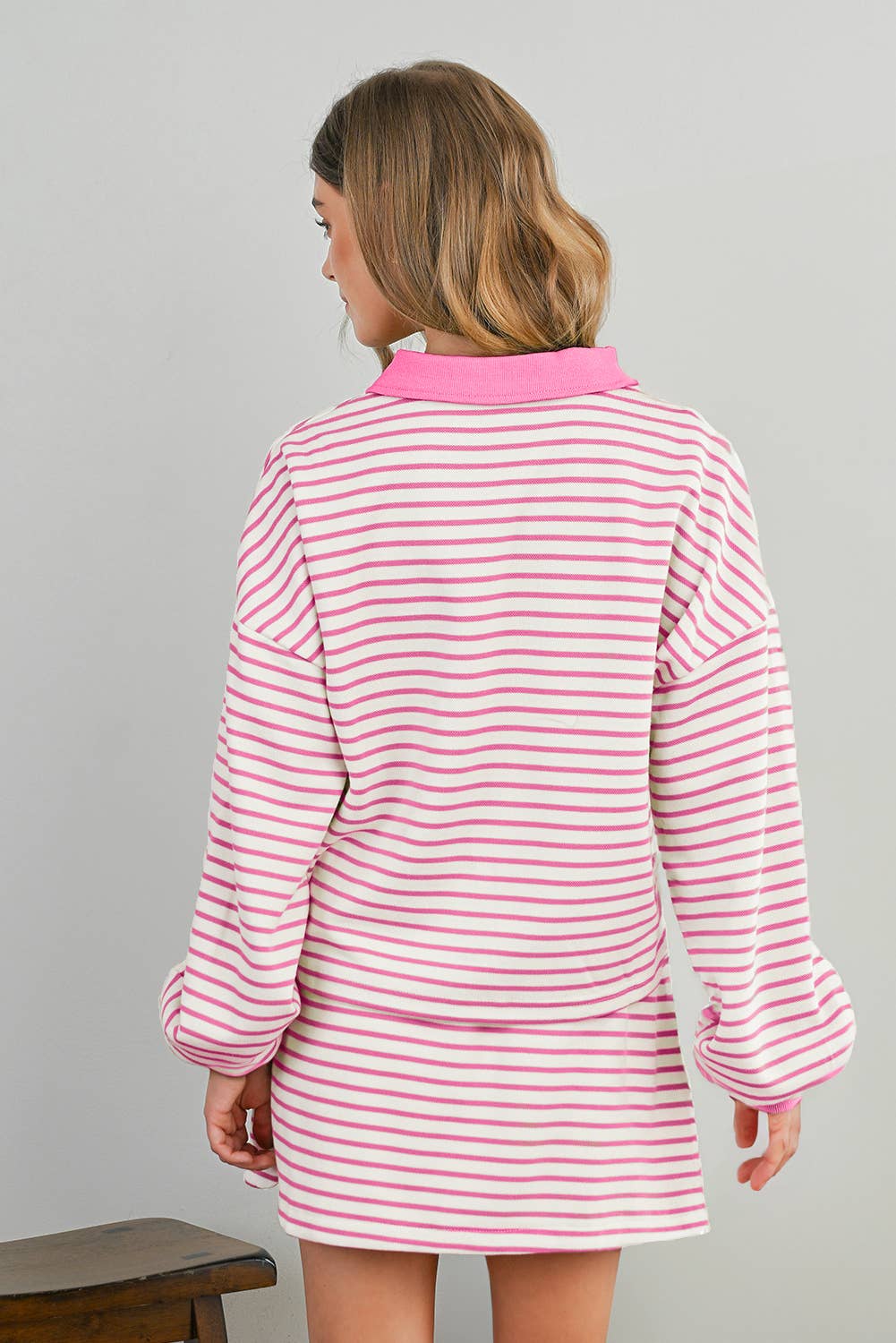 Sissy Stripe Pink Pullover & Skort