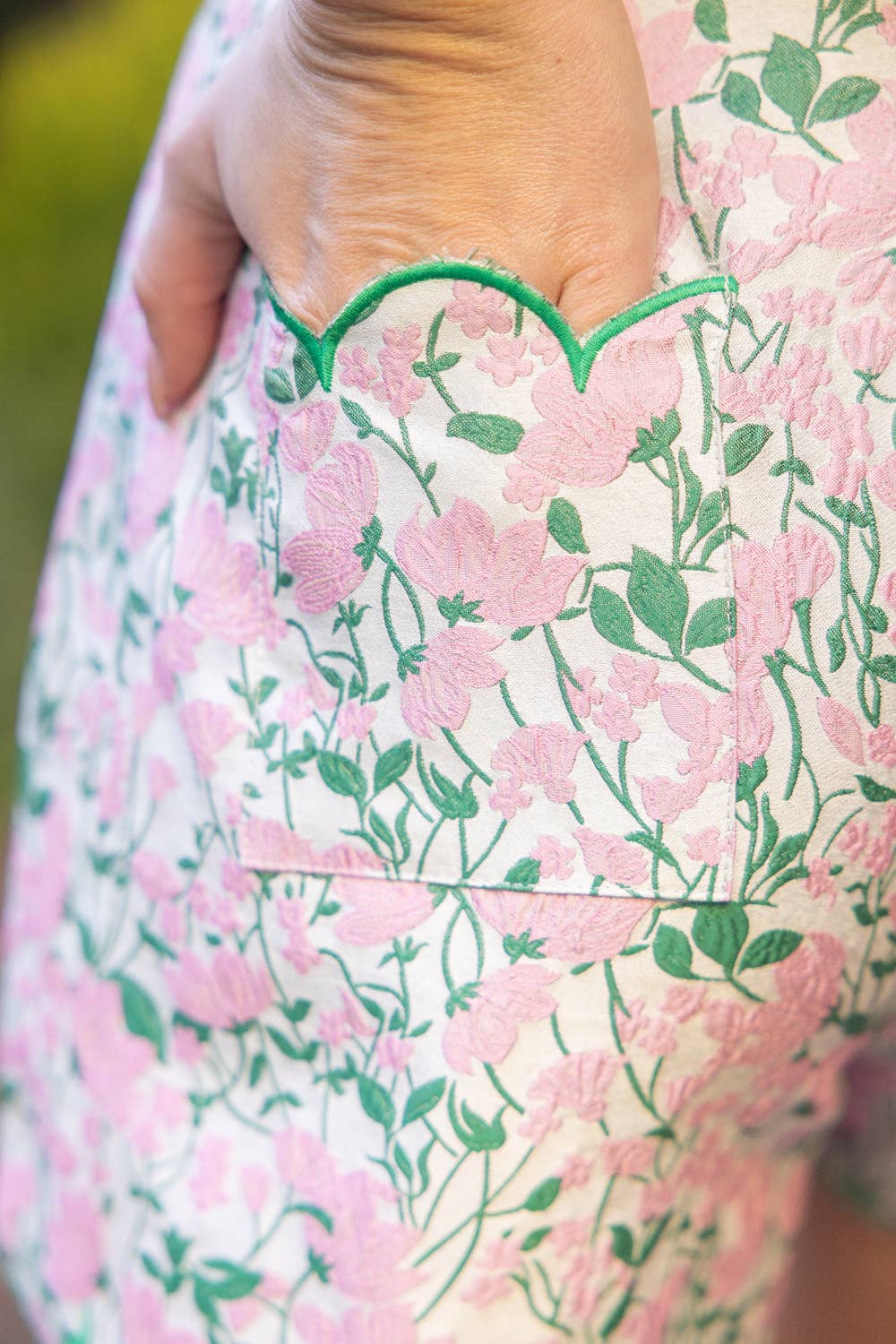 Milby Floral Jacquard Shorts Set