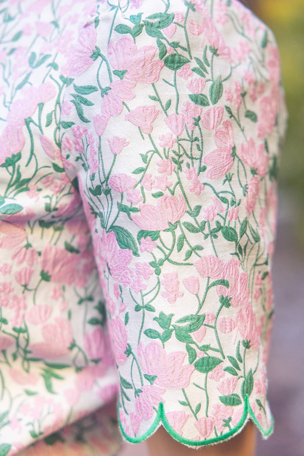Maggie Scalloped Jacquard Set