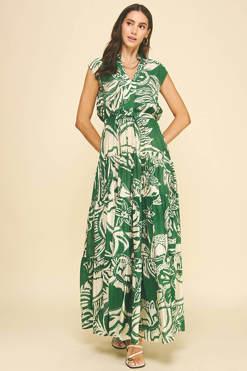Fern Green Floral Dress