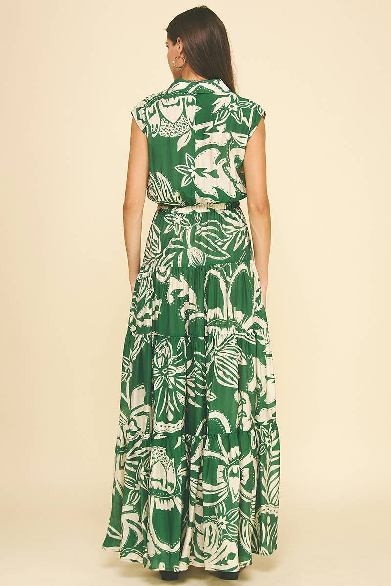 Fern Green Floral Dress