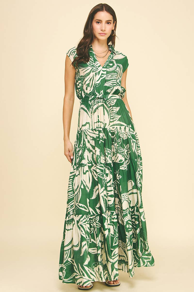 Fern Green Floral Dress