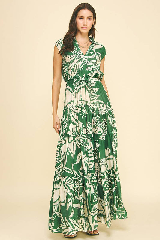 Fern Green Floral Dress