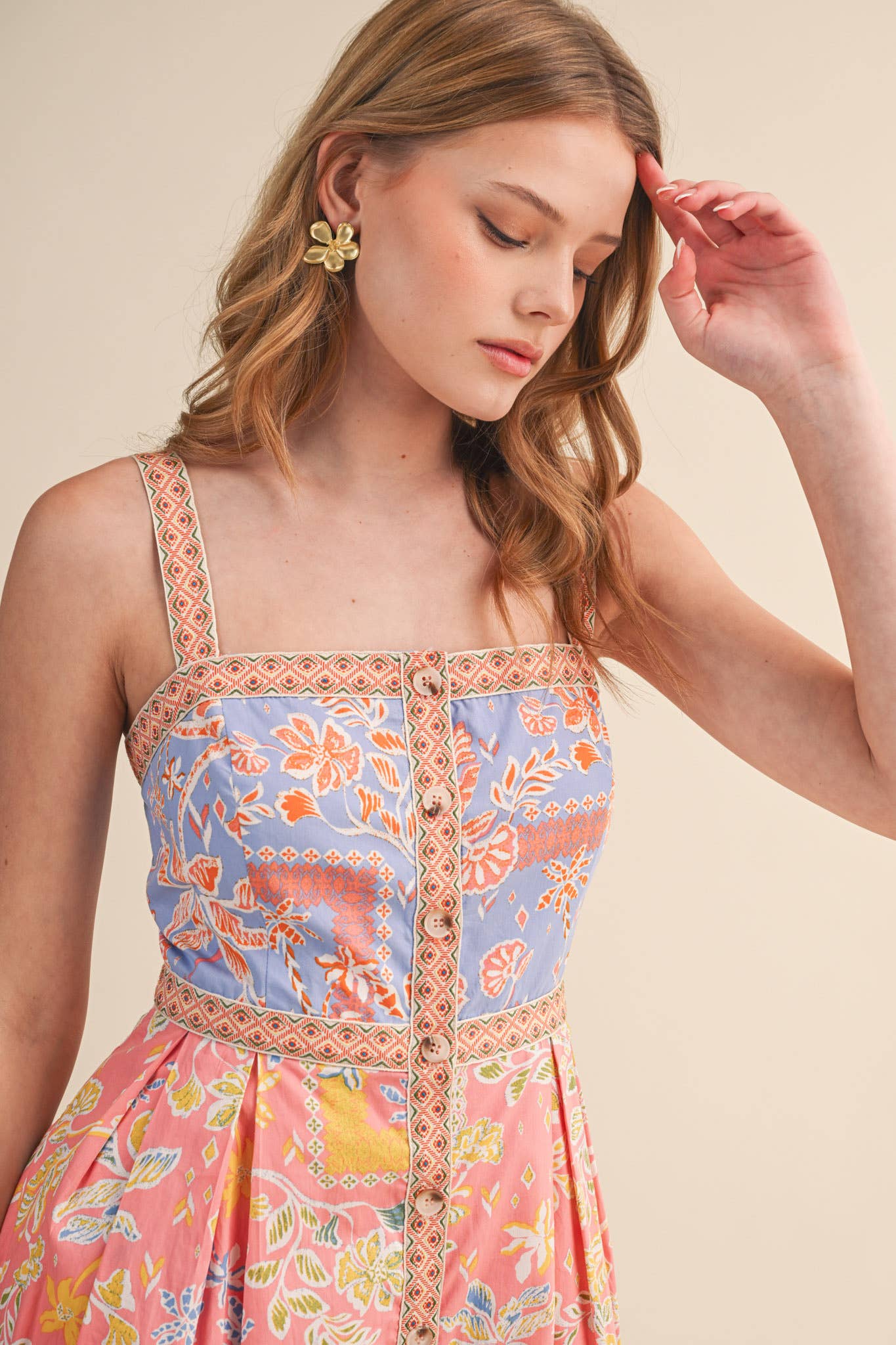 MK Floral Midi Dress