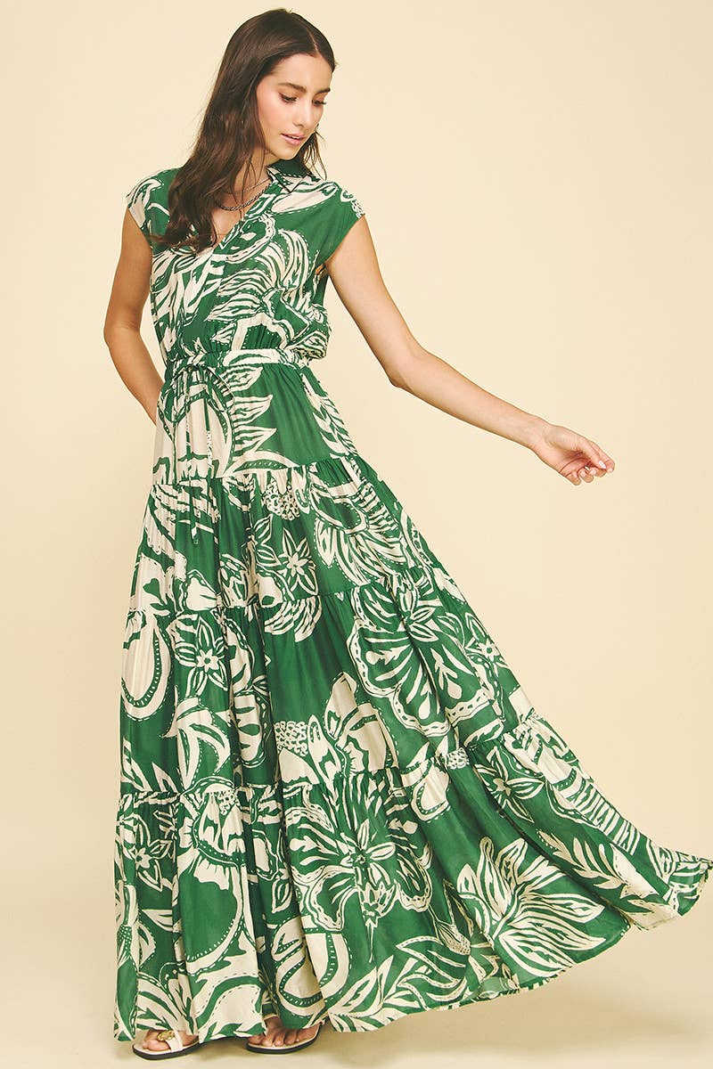 Fern Green Floral Dress