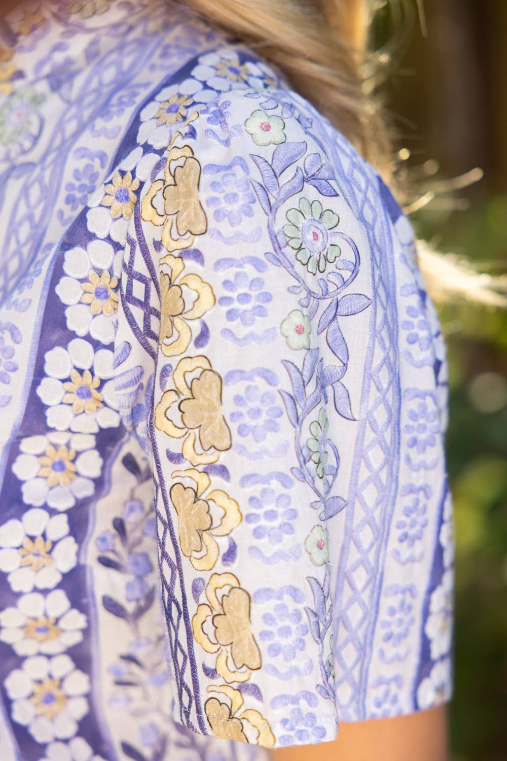 Kelsey Purple Embroidered Top