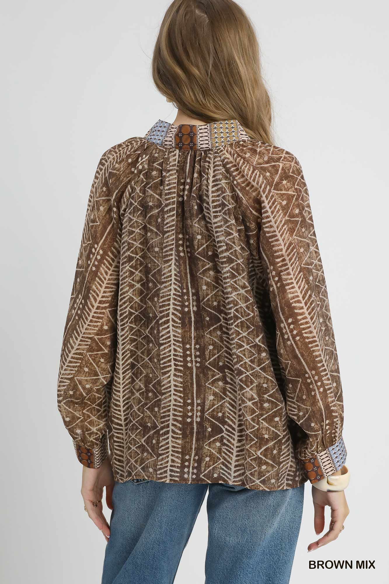 Kim Brown Geometric Top