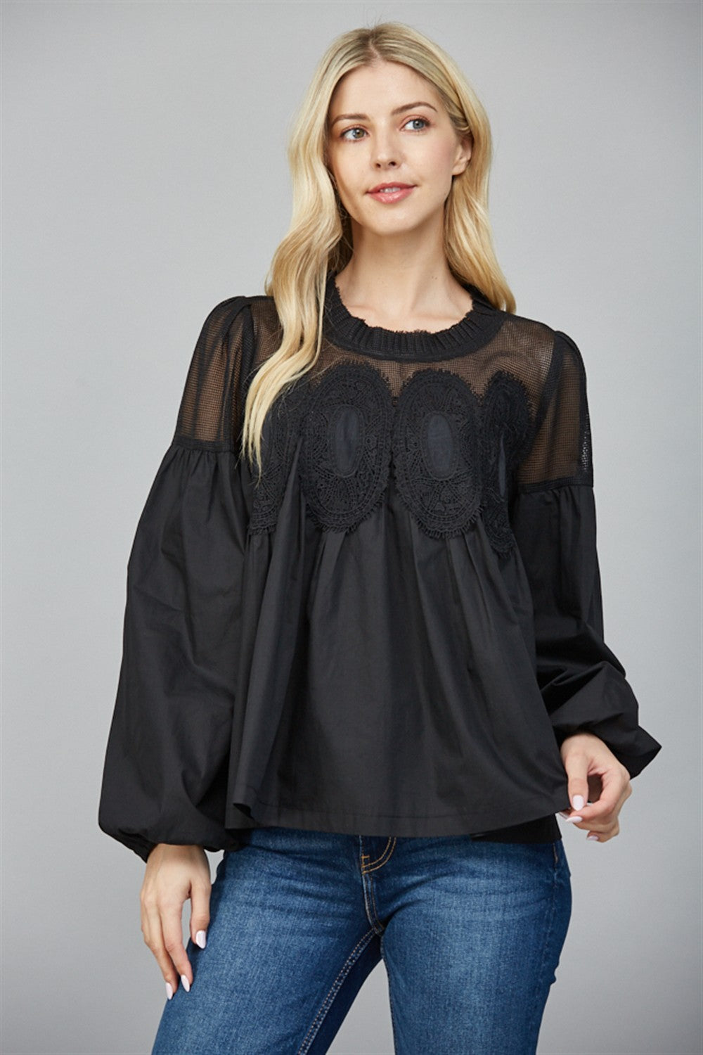 Hayes Black Lace Top