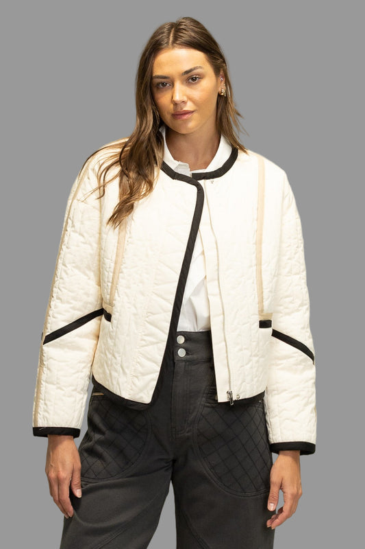 Carson Black and Cream Jacket