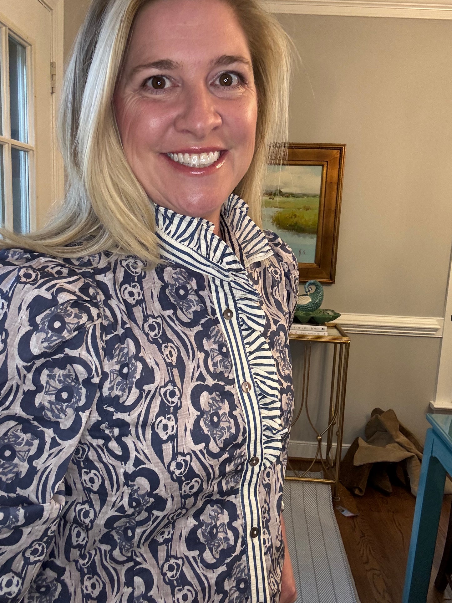 Molly Ruffle Collar Top