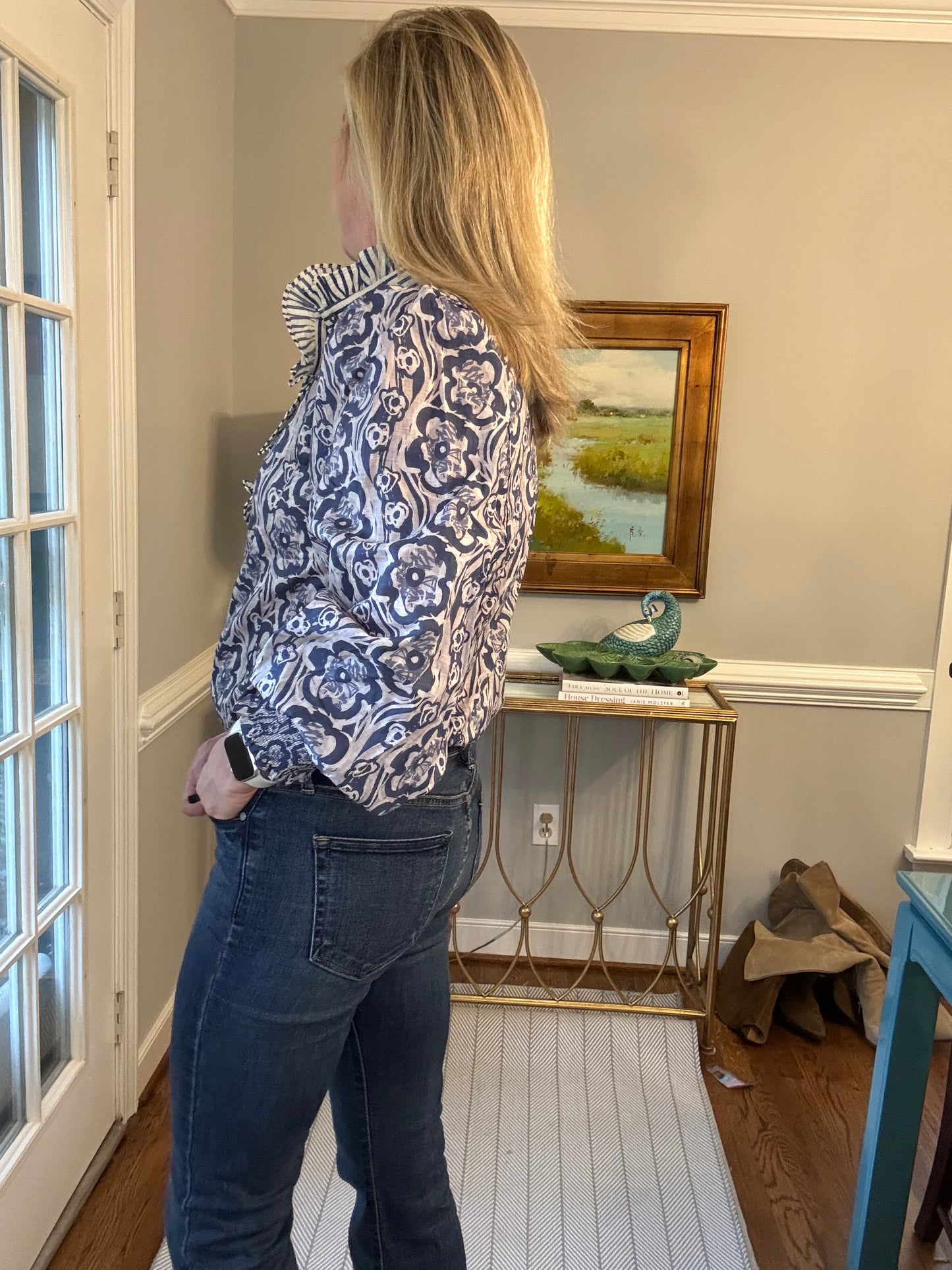 Molly Ruffle Collar Top