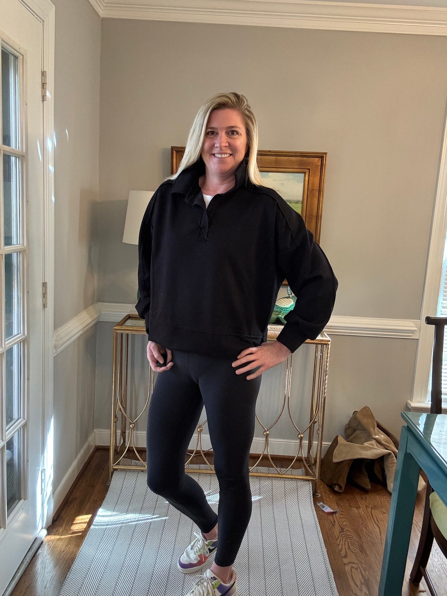 Dabney Polo Sweatshirt Black