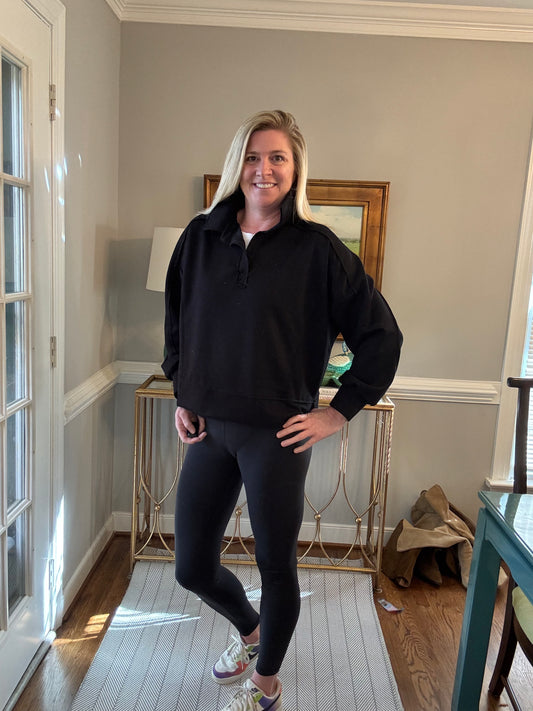 Dabney Polo Sweatshirt Black