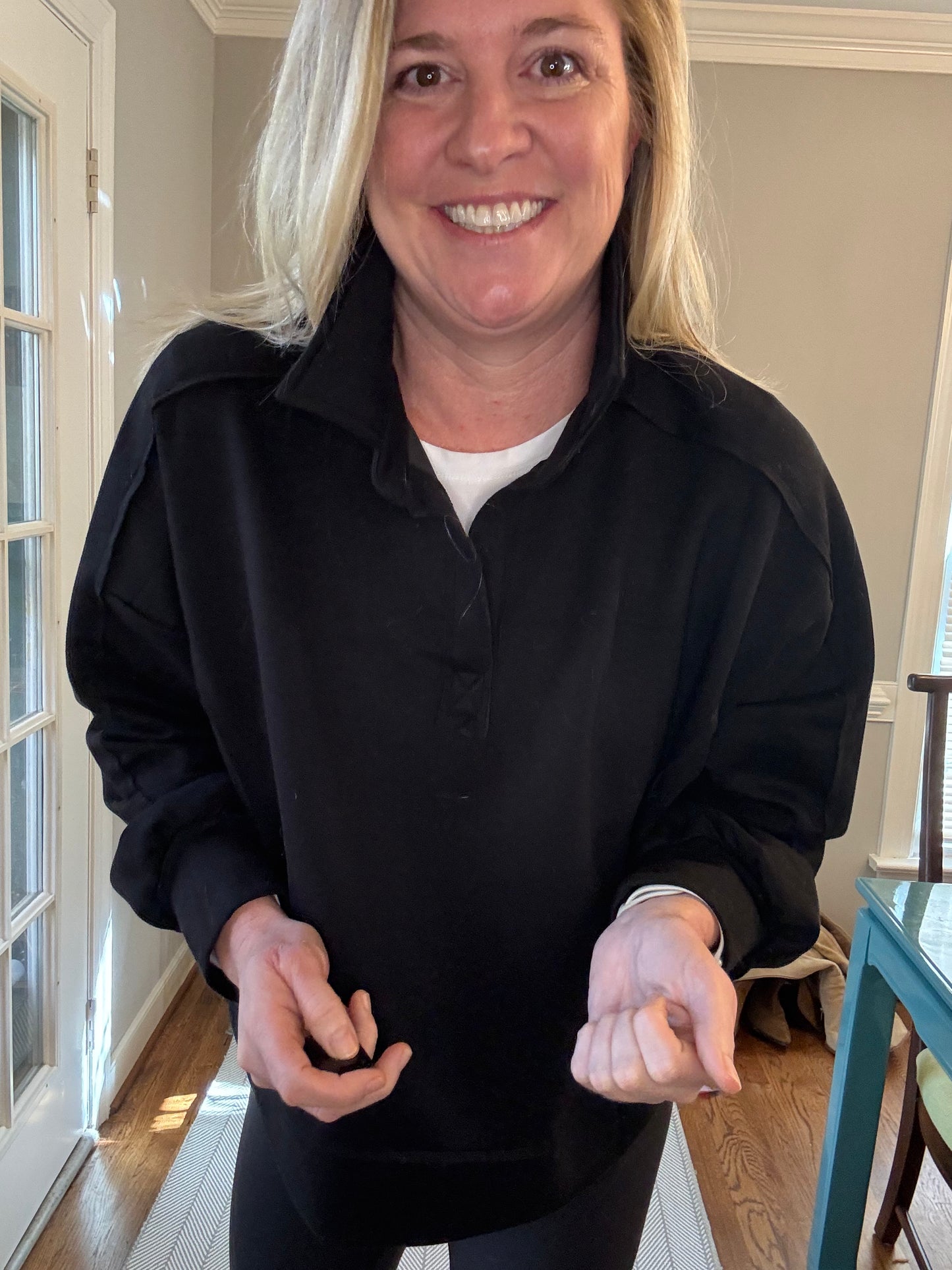 Dabney Polo Sweatshirt Black