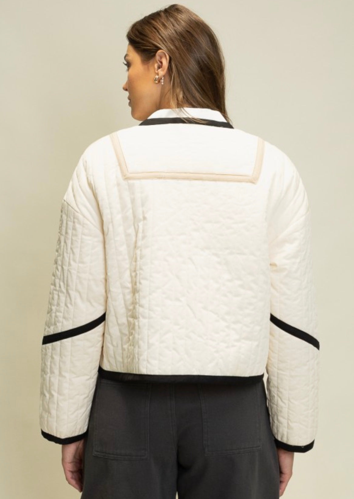 Carson Black and Cream Jacket