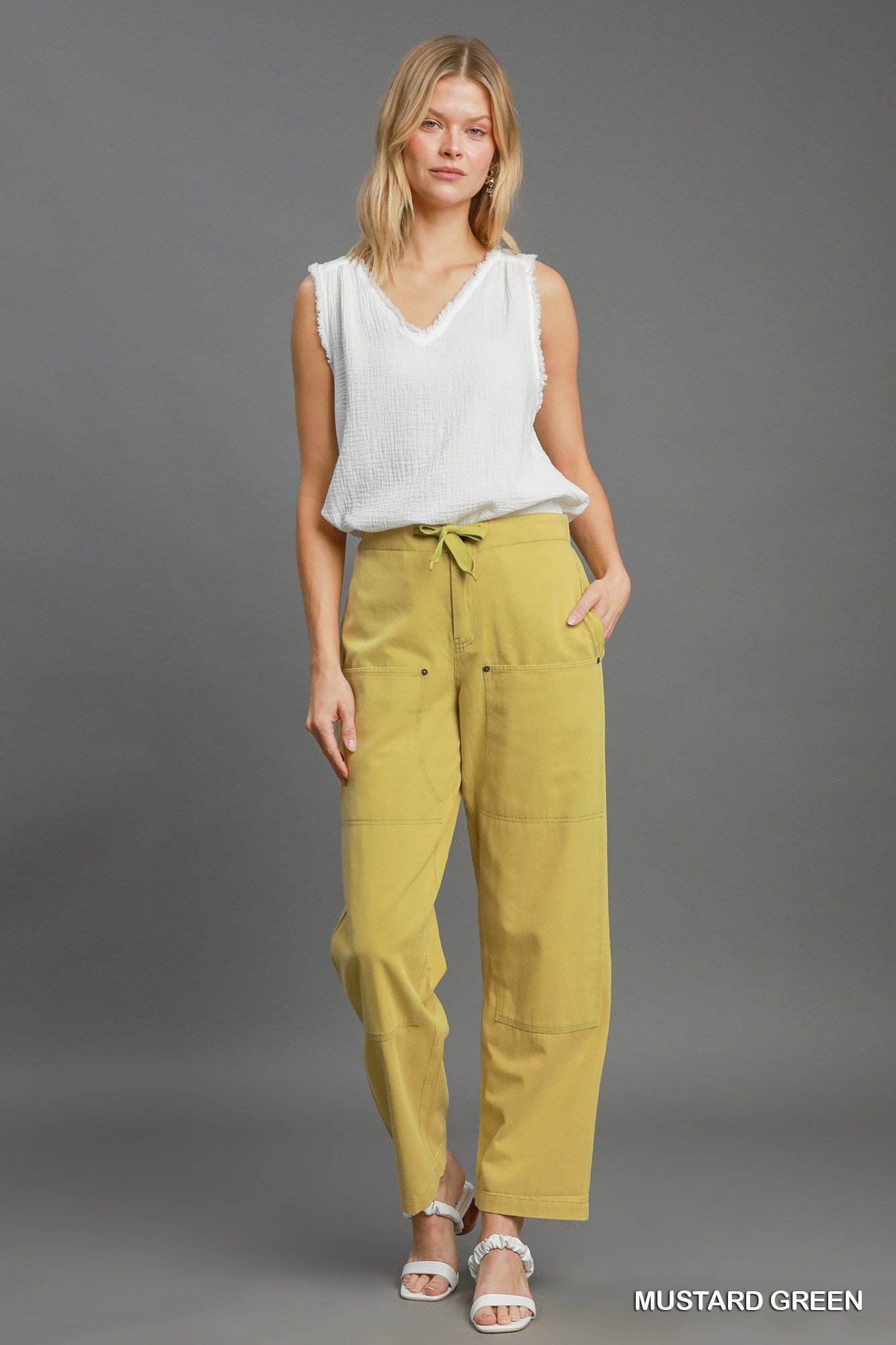 Chris Drawstring Chartreuse Pant