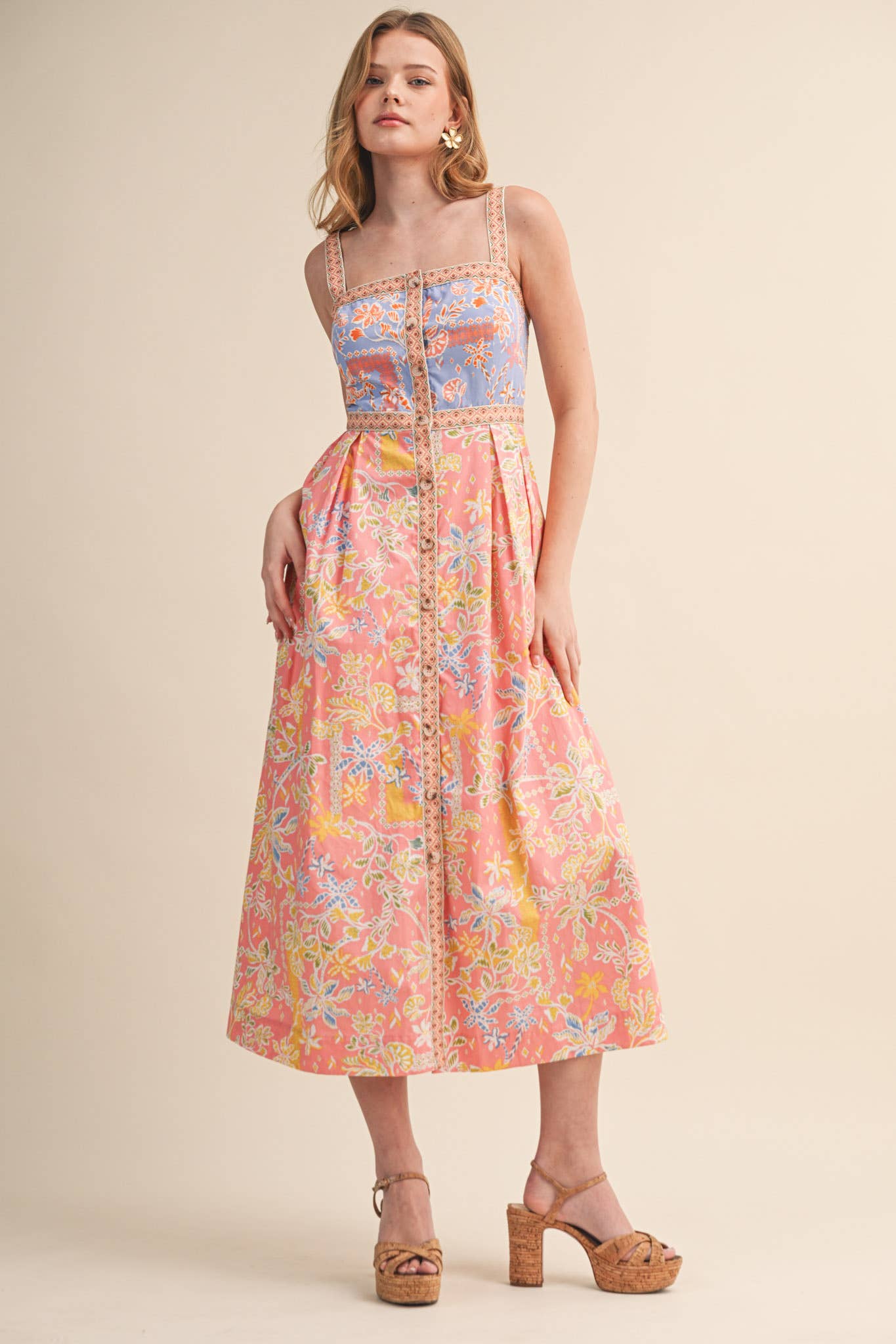 MK Floral Midi Dress