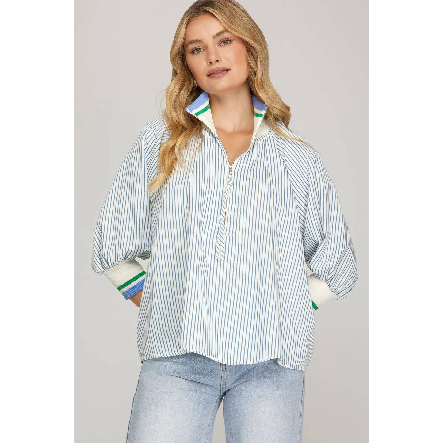 Lucy Stripe Seersucker Top