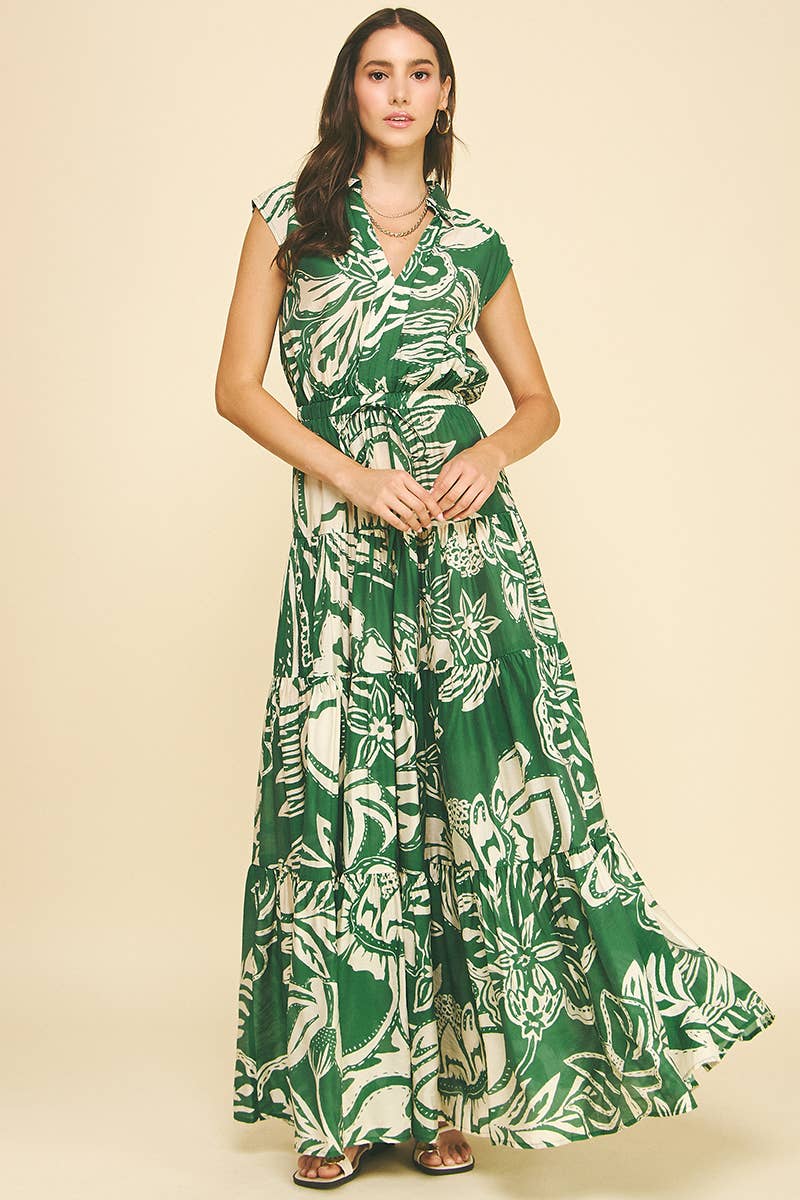 Fern Green Floral Dress