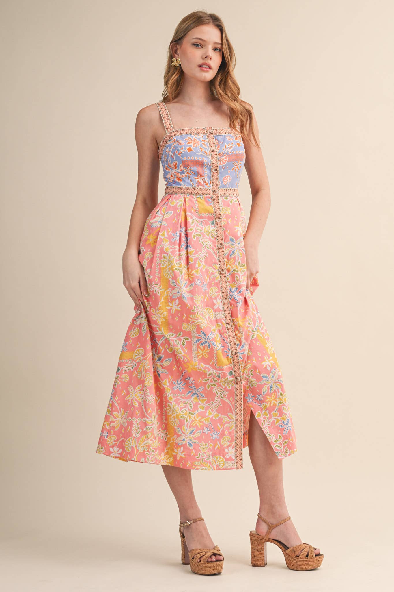 MK Floral Midi Dress