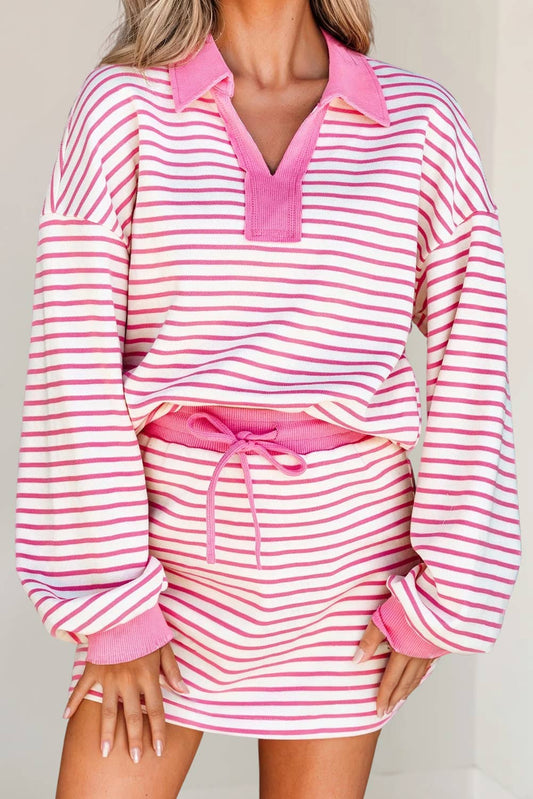 Sissy Stripe Pink Pullover & Skort